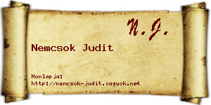 Nemcsok Judit névjegykártya